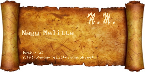 Nagy Melitta névjegykártya